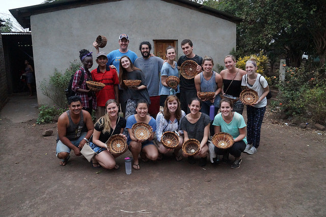 The basket weaving workshop allowed PC students to engage with the local community!